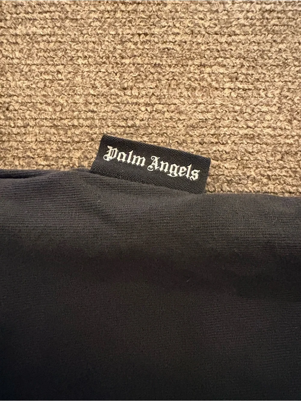 Palm Angels Black Tee with White L.A. Logo